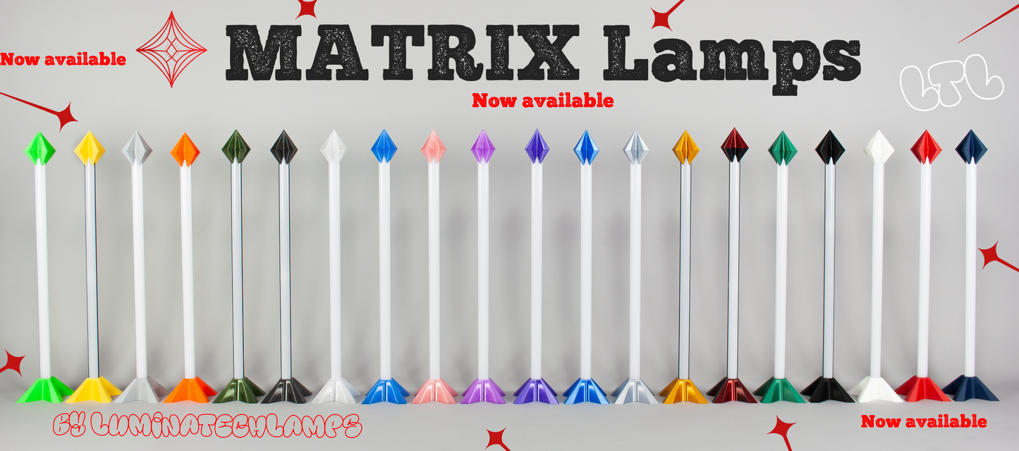 MATRIX WLED Tischlampe | Exklusive 3D Gedruckte Designlampe | PETG HF